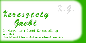 keresztely gaebl business card